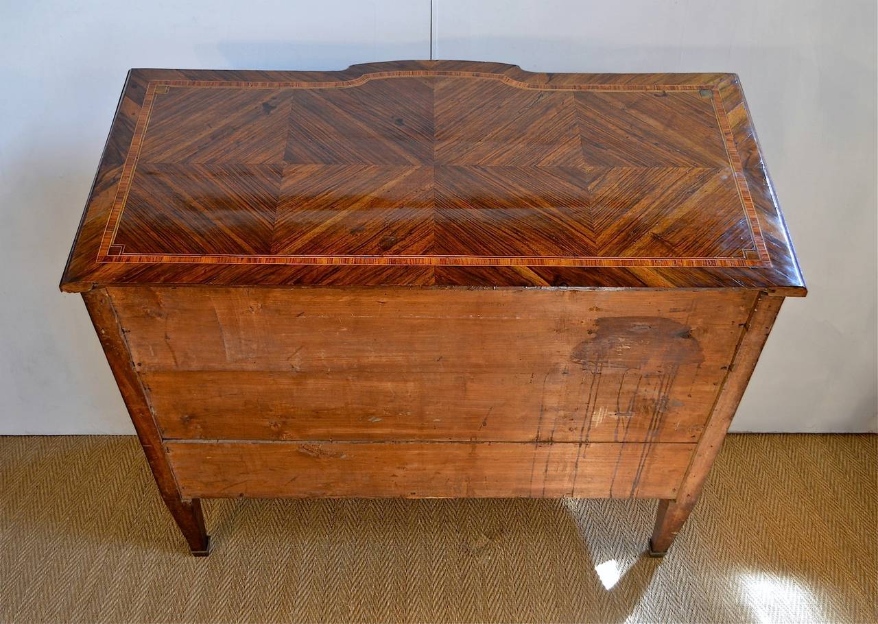  18th Century Neoclassical Three Drawer Commode of Rosewood 4
