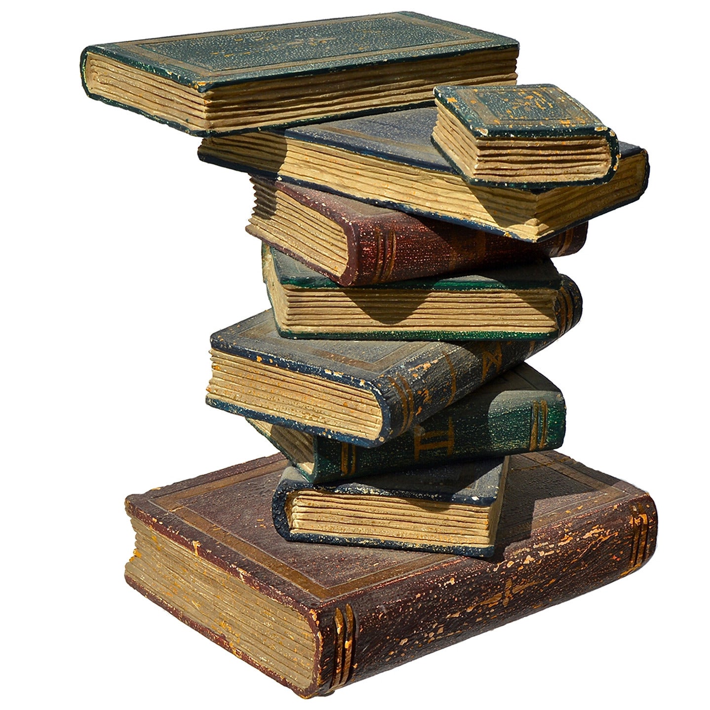 Faux Book Stack Cocktail Table For Sale