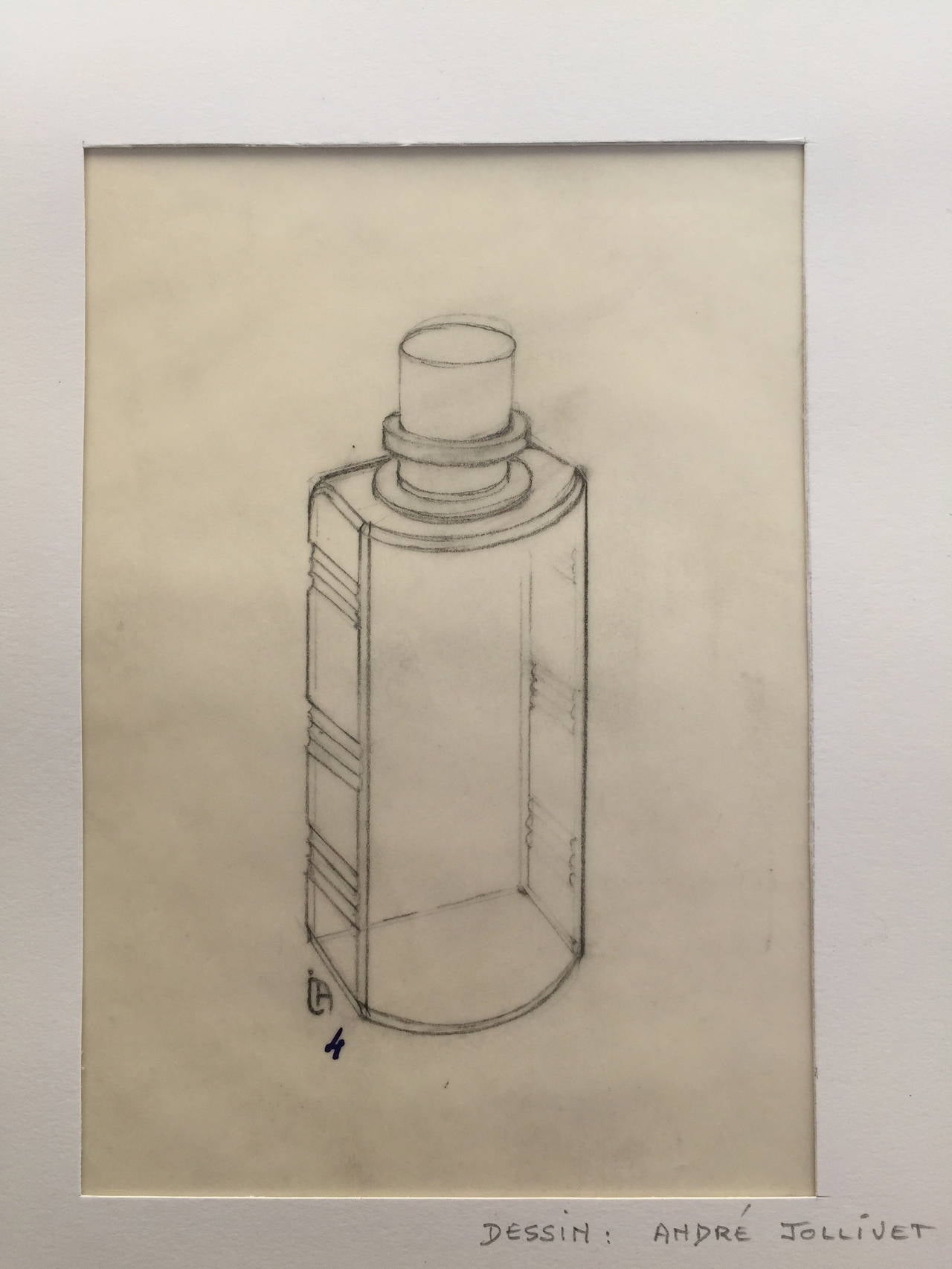 Set of Four Pencil Drawings by André Jollivet