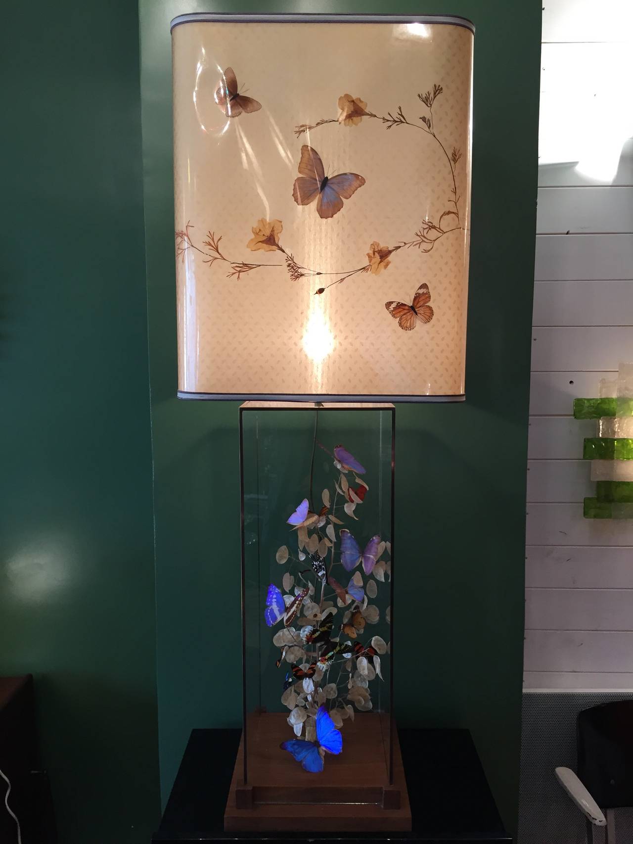 Lamp with Butterflies from the 1970s