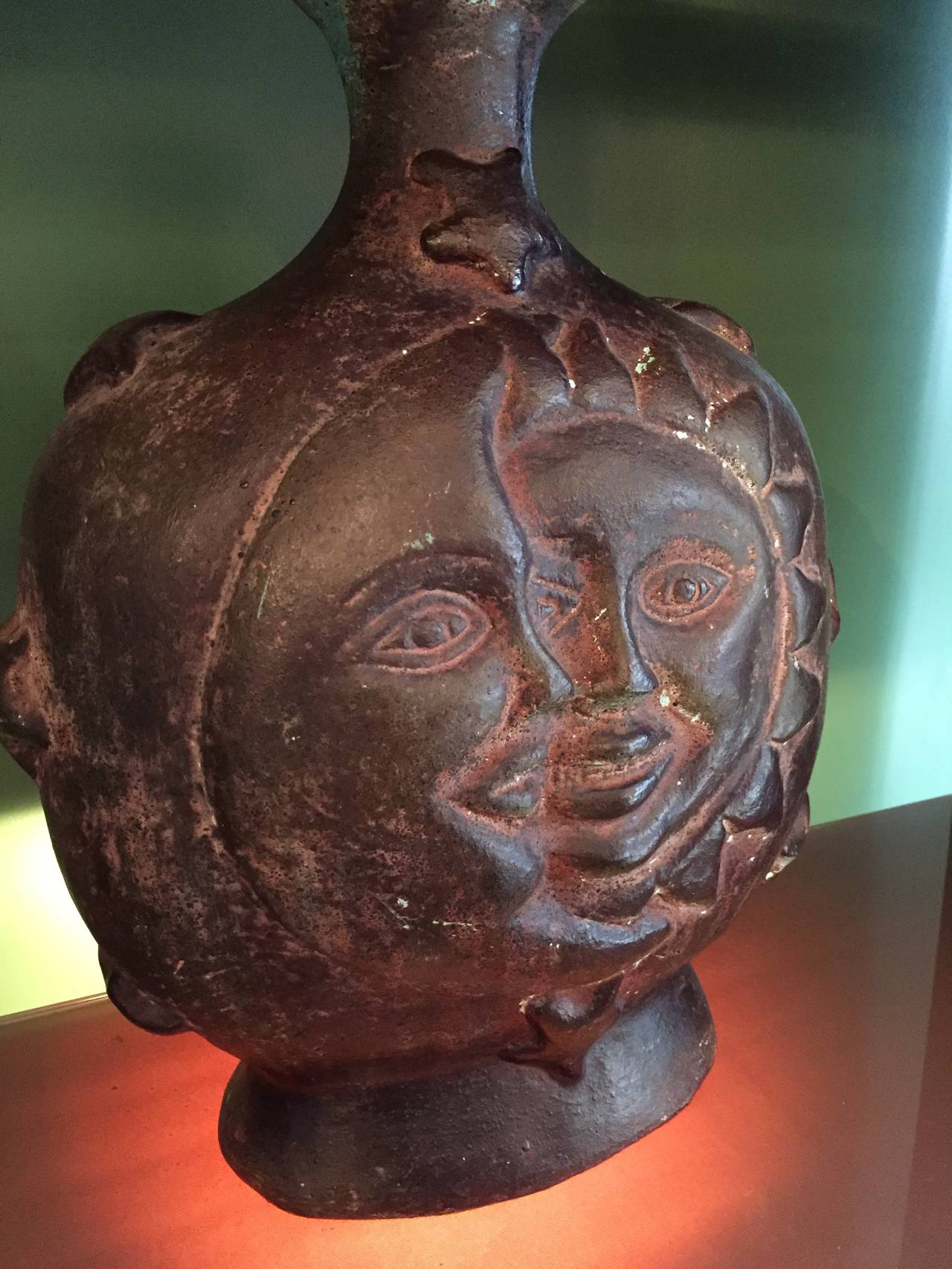 Sun and Moon Vase in the Style of Garouste et Bonetti