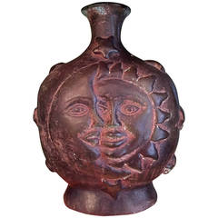 Sun and Moon Vase in the Style of Garouste et Bonetti