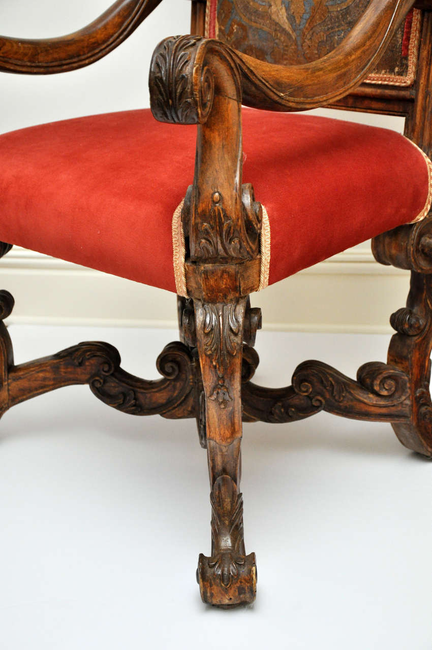 Baroque Leather Armchair 1