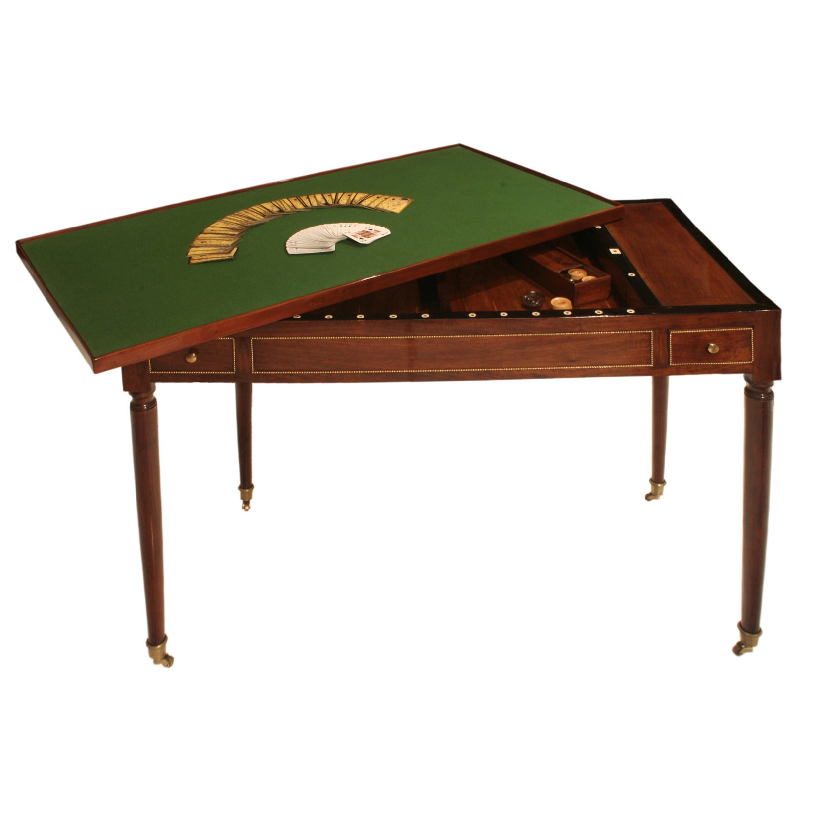 Neoclassical French Desk and Game Table, circa 1790 For Sale