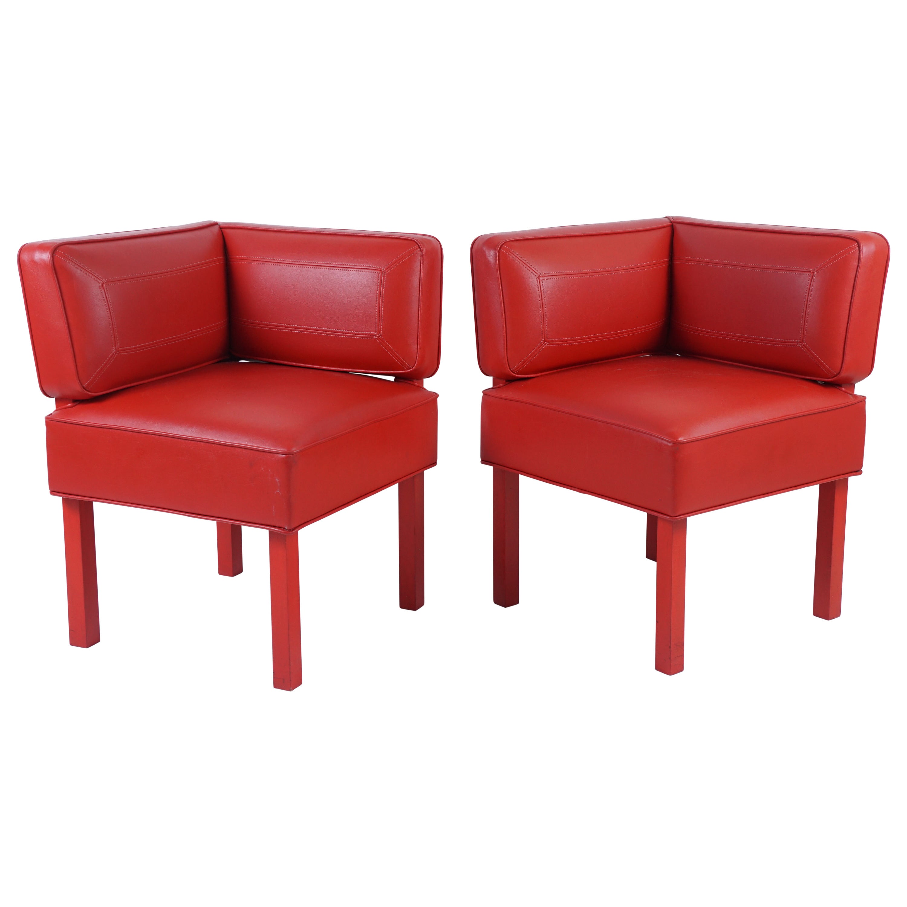 Pair of Custom Corner Chairs
