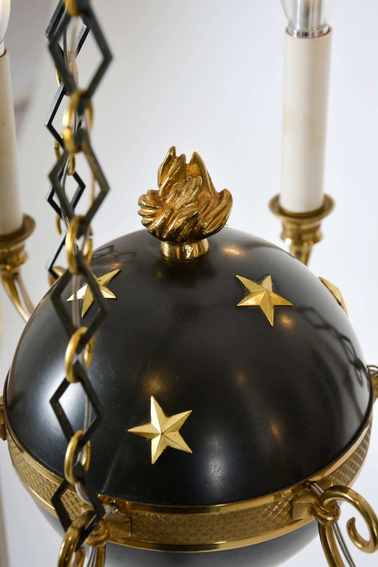 Empire Celestial Globe Chandelier In Excellent Condition For Sale In Vienna, AT