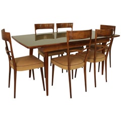 Melchiorre Bega Attributed Dining Chairs and Table