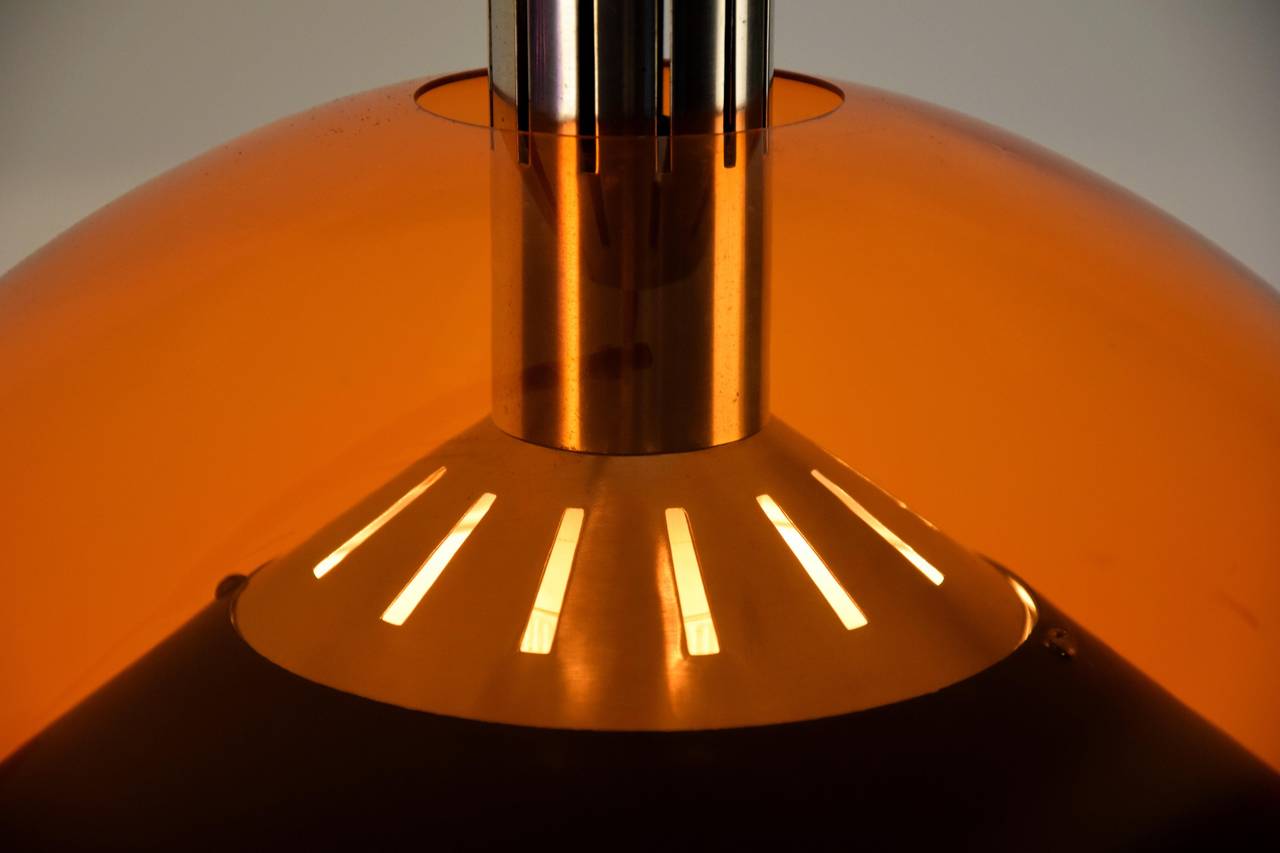 1960s Purple and Orange Acrylic Ceiling Lamp 1