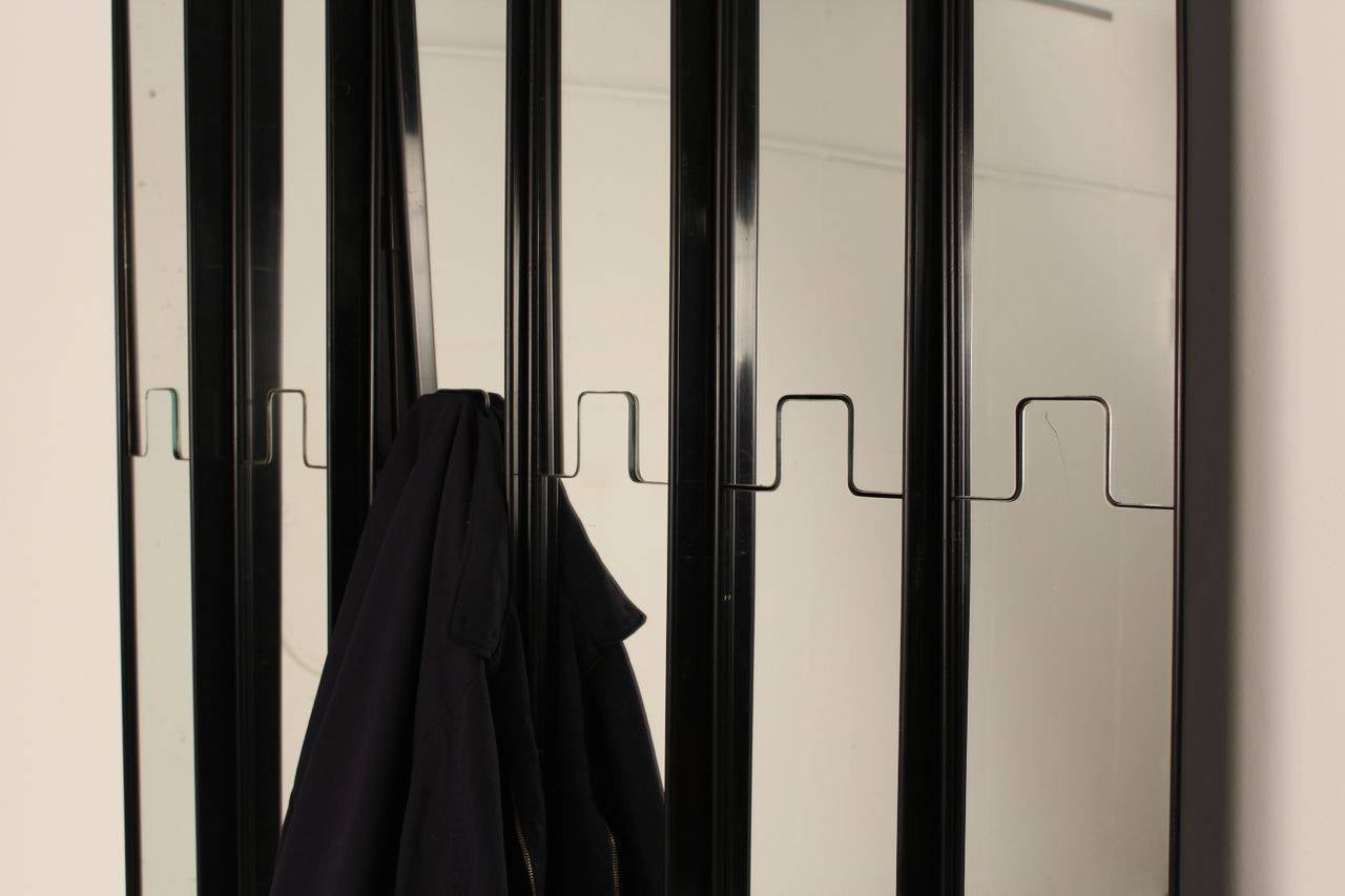 Italian Mid Century Modern Coat Rack and Mirror, 