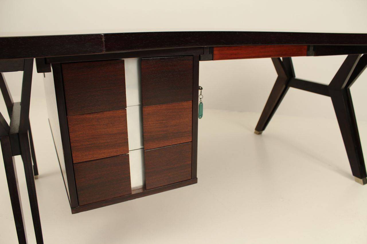 Mid century modern Jatoba executive Ico Parisi  office set Terni. Ico Parisi SIX pieces office set  in fantastic condition. All the furniture in this one of a kind set have been designed by Ico Parisi.
NB the price is for the complete set: 
The