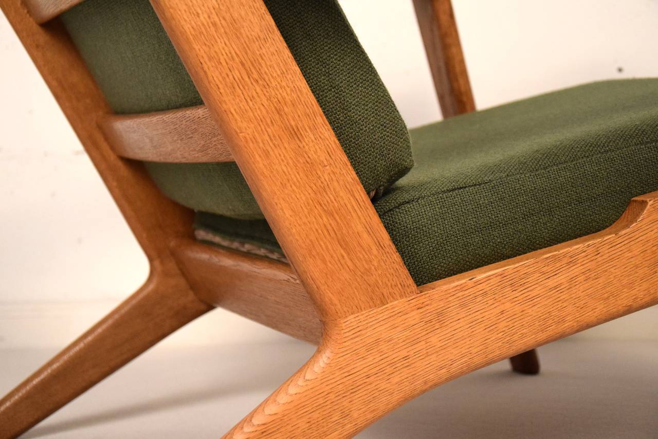 Oak GE290 Low Back Lounge Chair by Hans J. Wegner