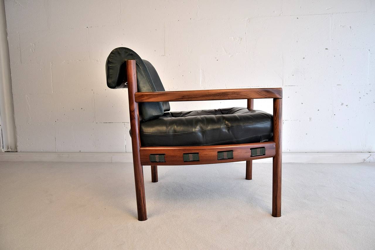 1960s Rosewood Armchair by Arne Norell In Good Condition In Weesp, NL