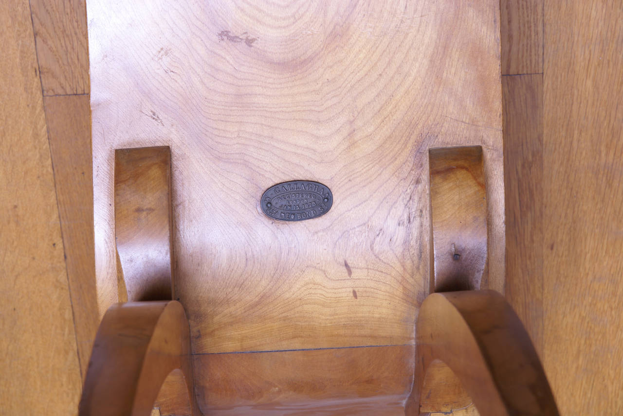 Mahogany Arts and Crafts Low Chair Attributed to Arthur William Simpson In Fair Condition For Sale In Geneva, CH
