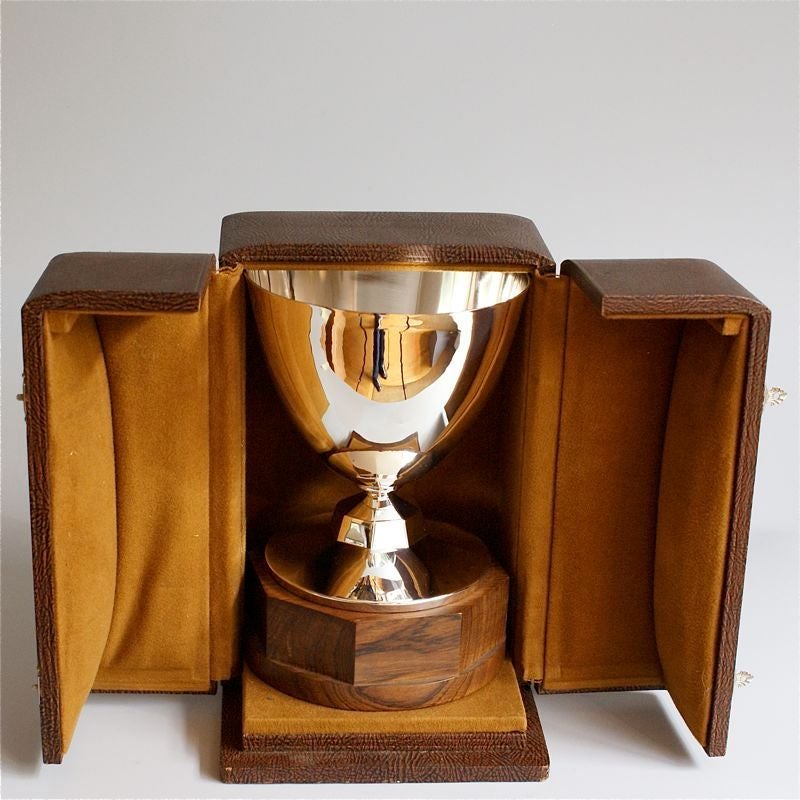 Wolfers Frères Silver and Wood Art Deco Coupe