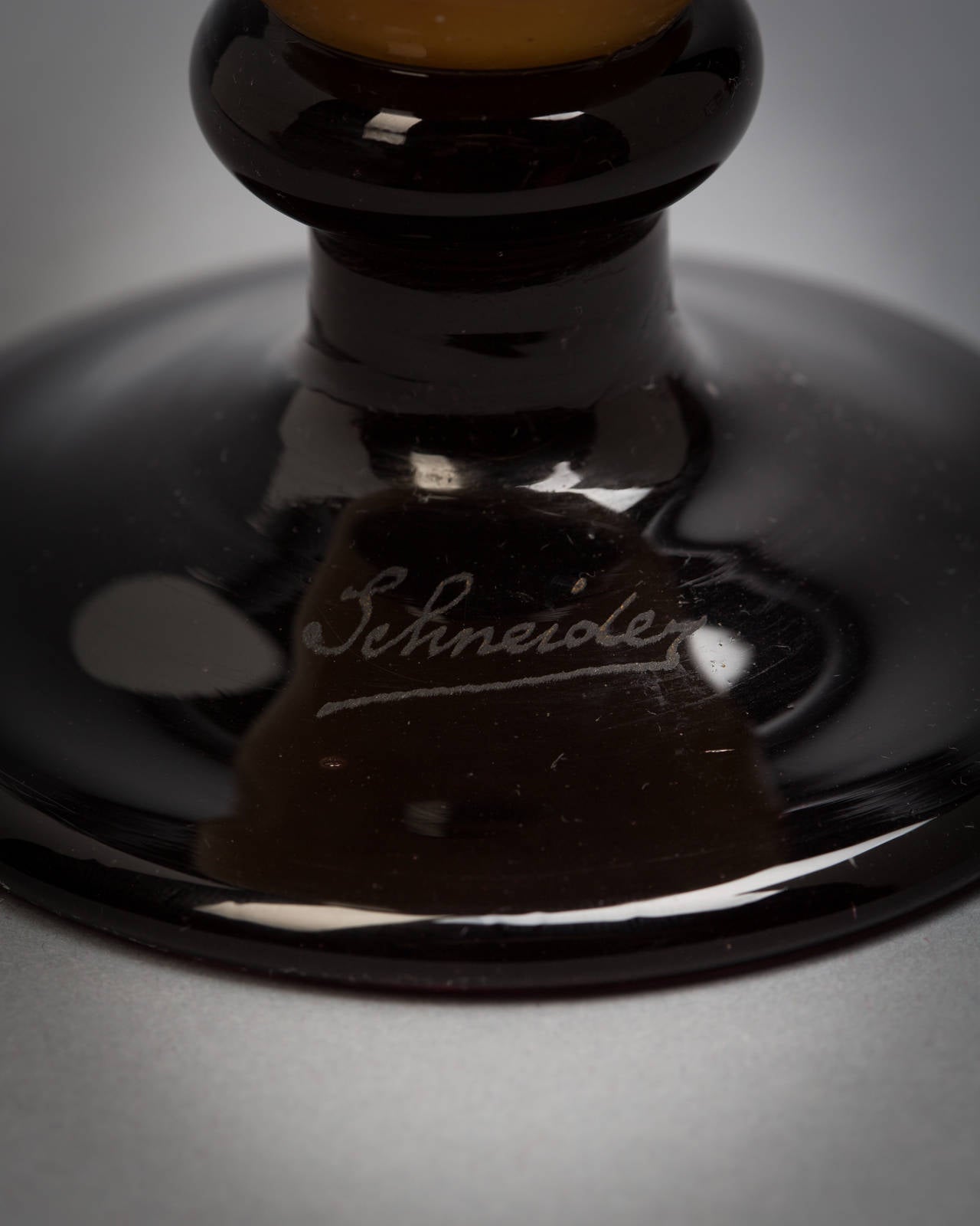 Francese Vaso di vetro francese, Schneider Glass, 1920 circa in vendita
