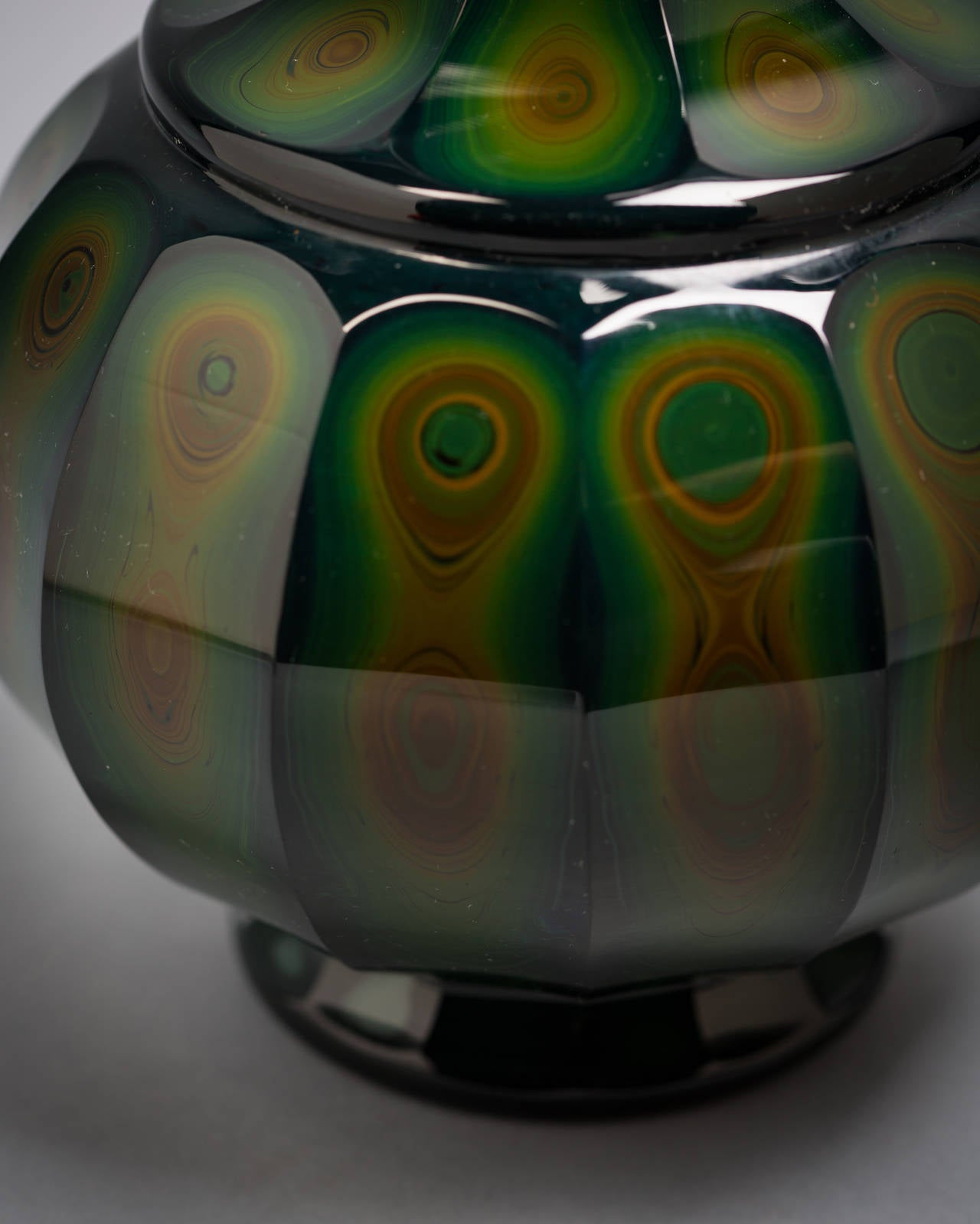 Bohemian Lithyalin Glass Vase, circa 1840 In Good Condition For Sale In New York, NY