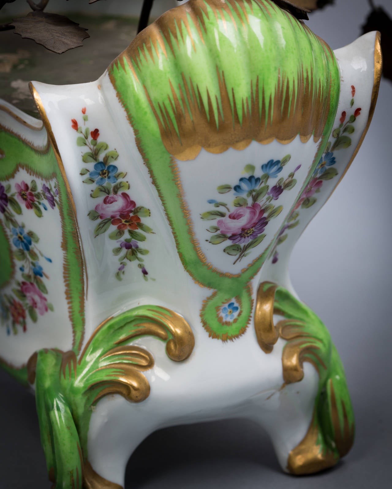 Pair of French Porcelain Cachepots, circa 1860 In Good Condition In New York, NY