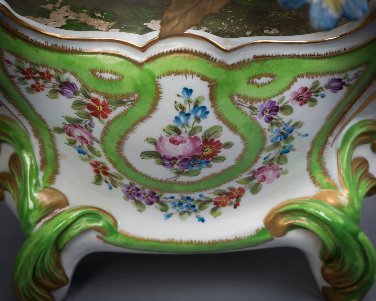 19th Century Pair of French Porcelain Cachepots, circa 1860