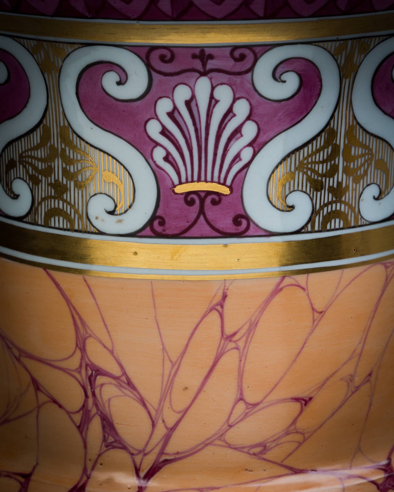 Vaso di porcellana inglese, Chamberlains Worcester, circa 1820.