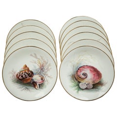 Set of 11 English Minton Porcelain Plates, circa 1880