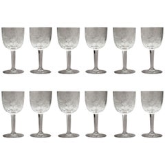 Set of 12 Crystal Water Goblets