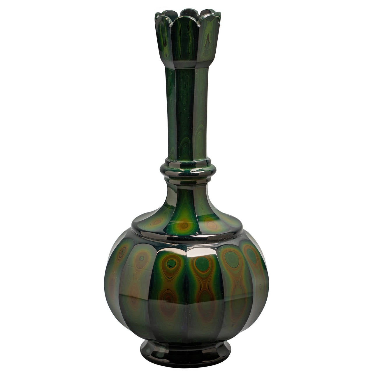 Bohemian Lithyalin Glass Vase, circa 1840 For Sale at 1stdibs