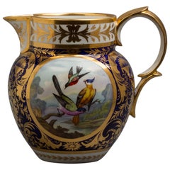 Jarra de porcelana Derby inglesa, hacia 1820