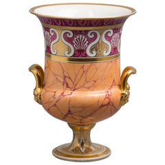English Porcelain Vase, Chamberlain Worcester, circa 1820