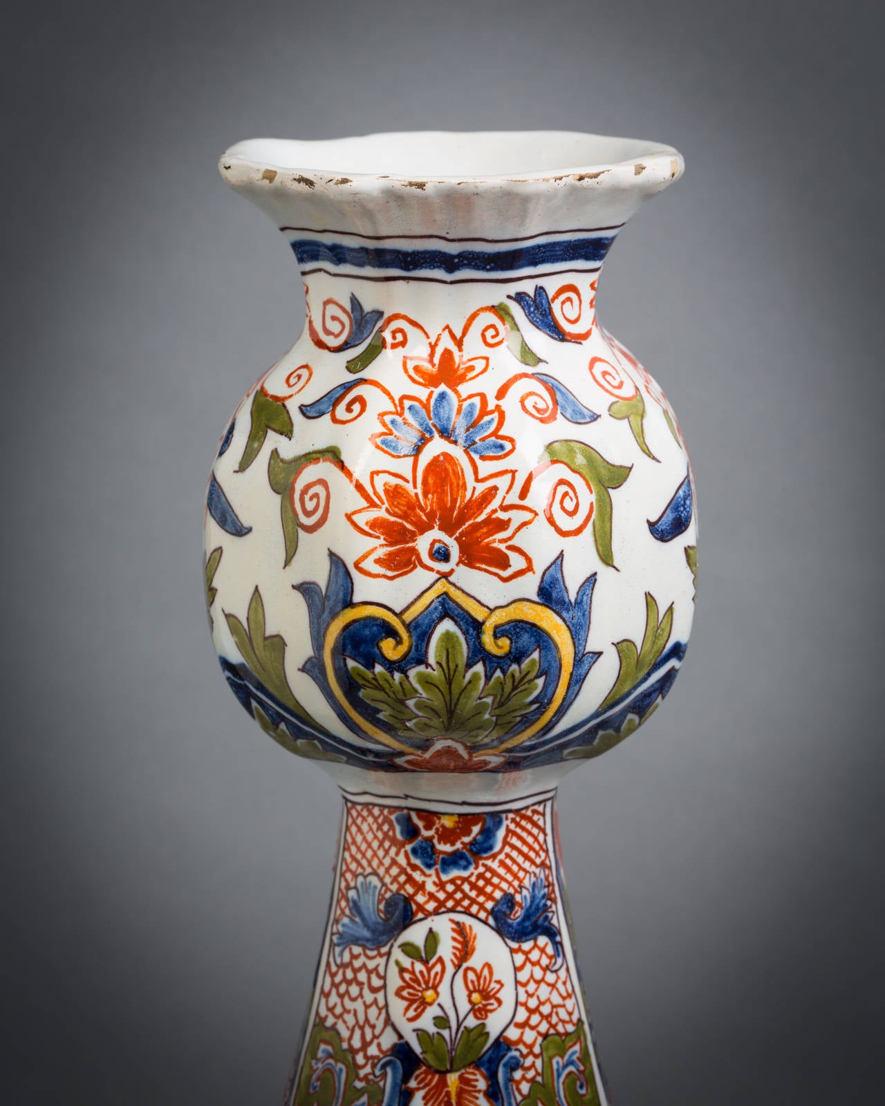 Dutch Pair of Delft Vases, circa 1800 For Sale