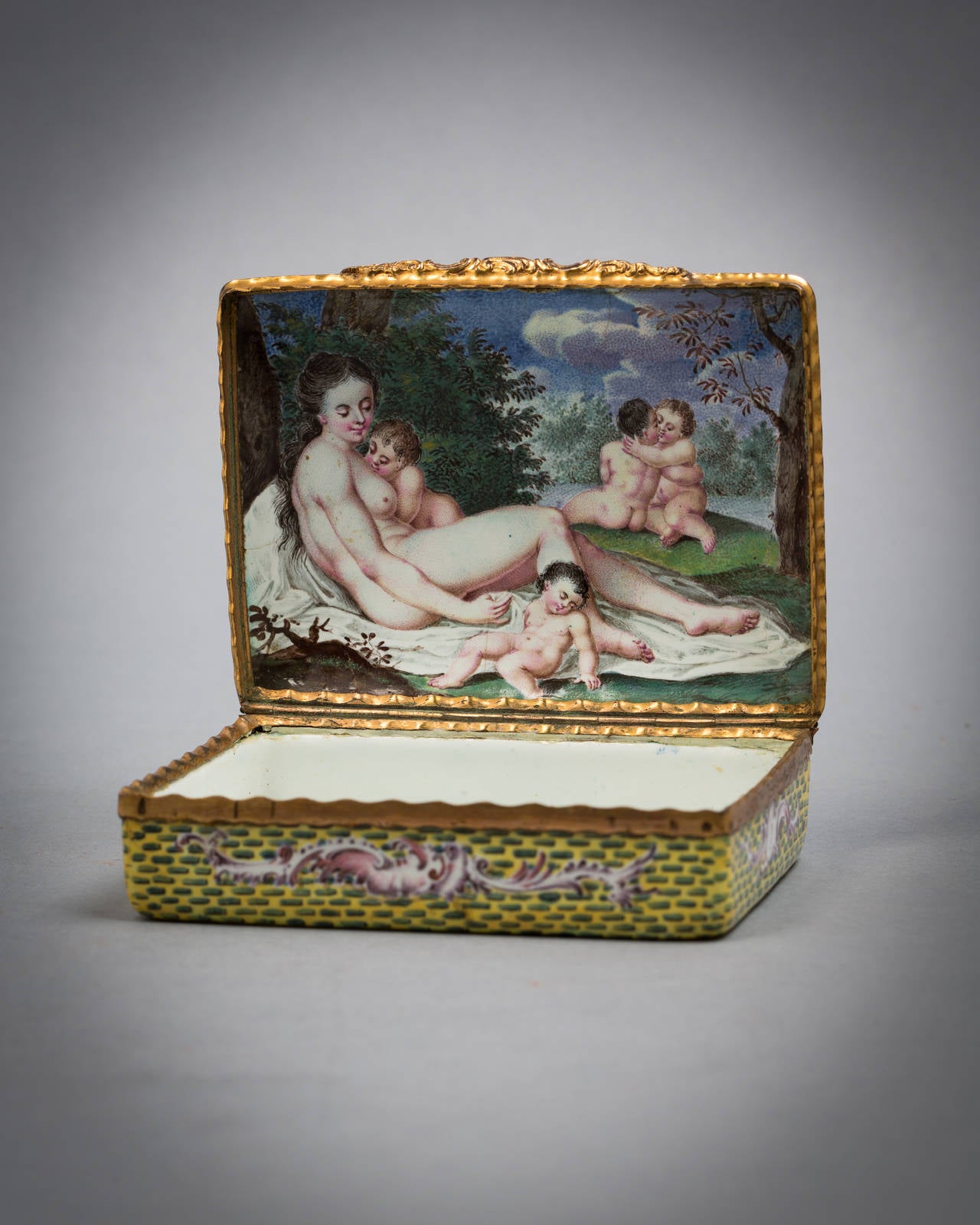 German enamel box, circa 1750.