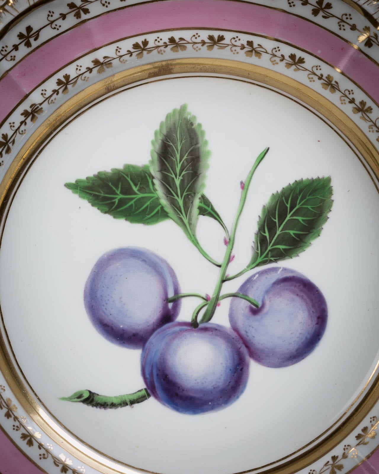 XIXe siècle Service à fruits en porcelaine anglaise, Chamberlains Worcester, vers 1820 en vente