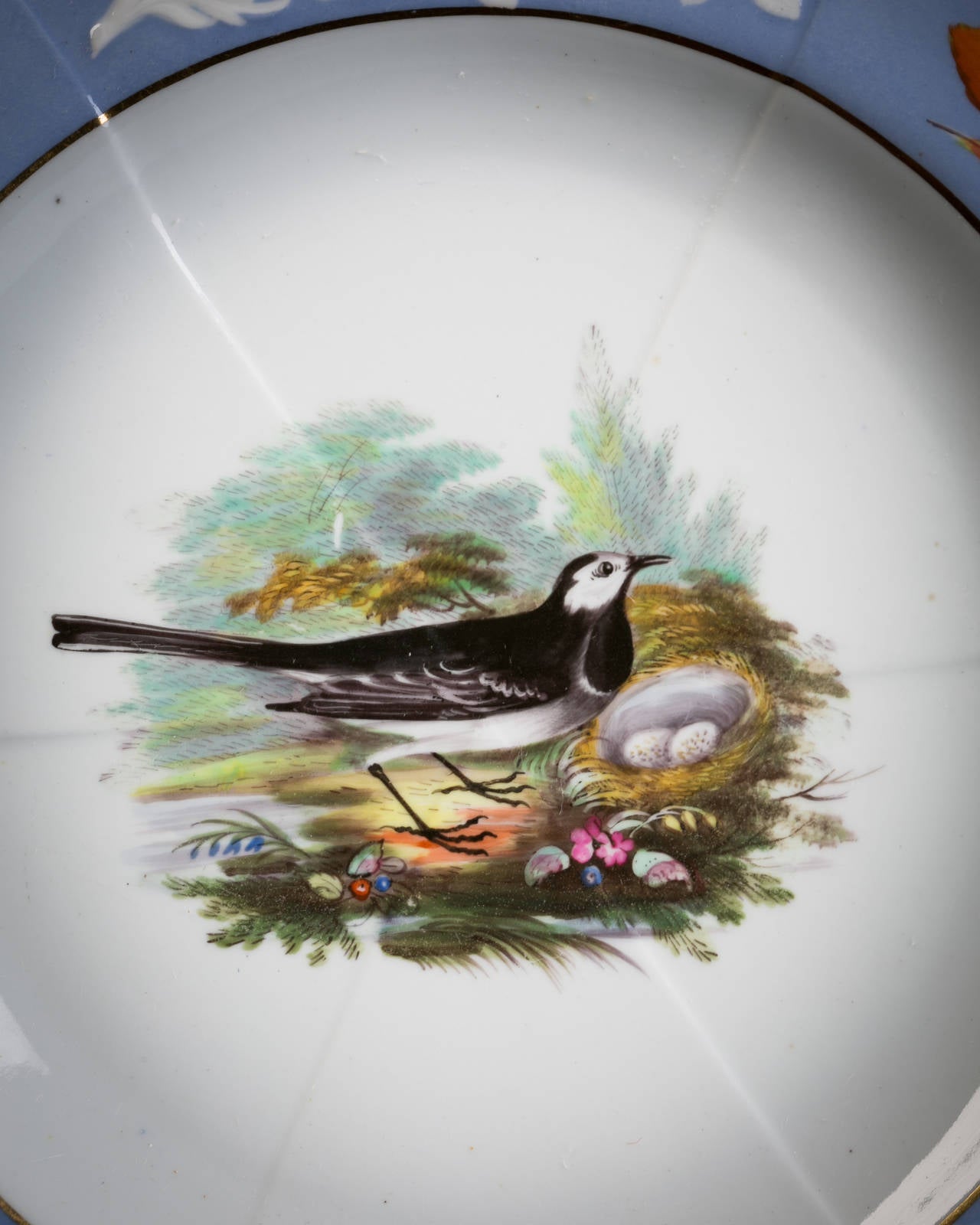 Juego de 12 platos de porcelana inglesa para pañuelos, Spode, hacia 1820 en Bueno estado para la venta en New York, NY