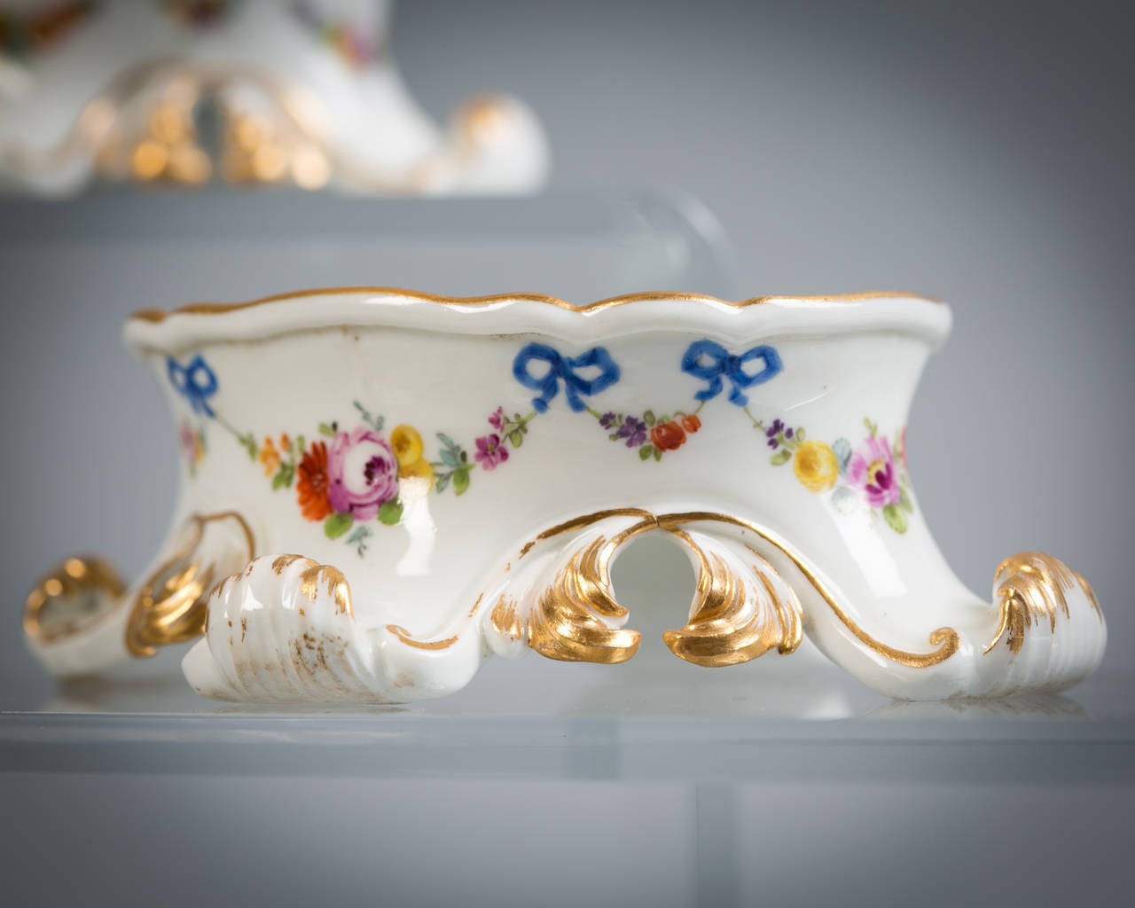 Set of Six German Porcelain Salts, Meissen Marcolini, circa 1800 For Sale 1