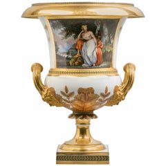 Italienische Porzellanvase, Doccia, um 1810