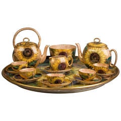 English Porcelain Part Tea Service and Tray, Pinder-Bourne, circa 1880 3