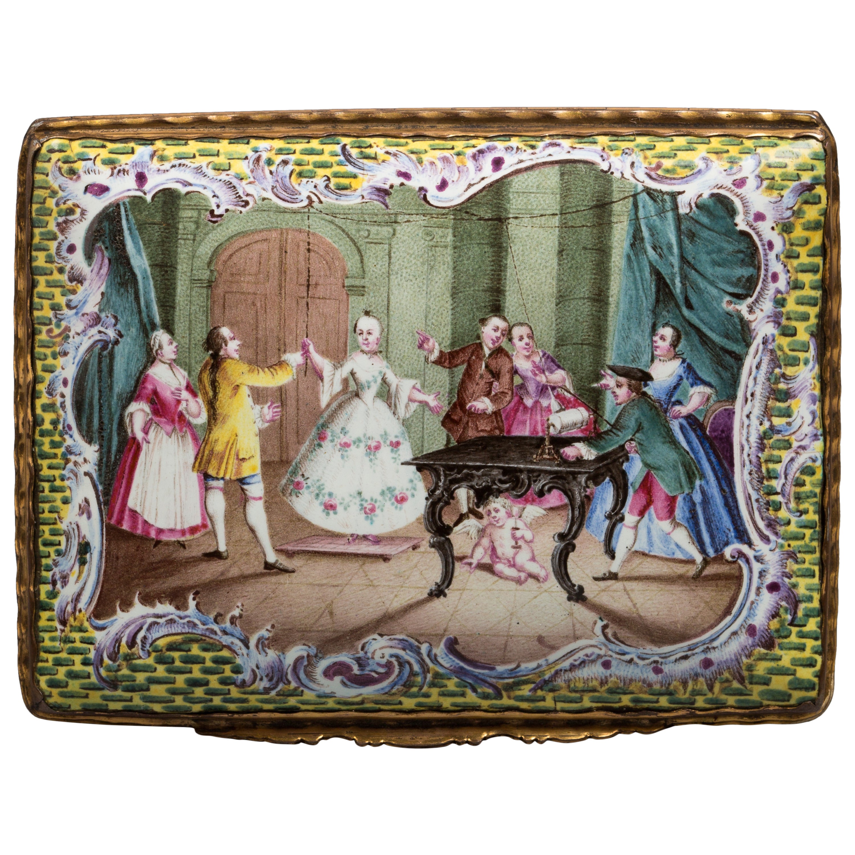 German Enamel Box, circa 1750