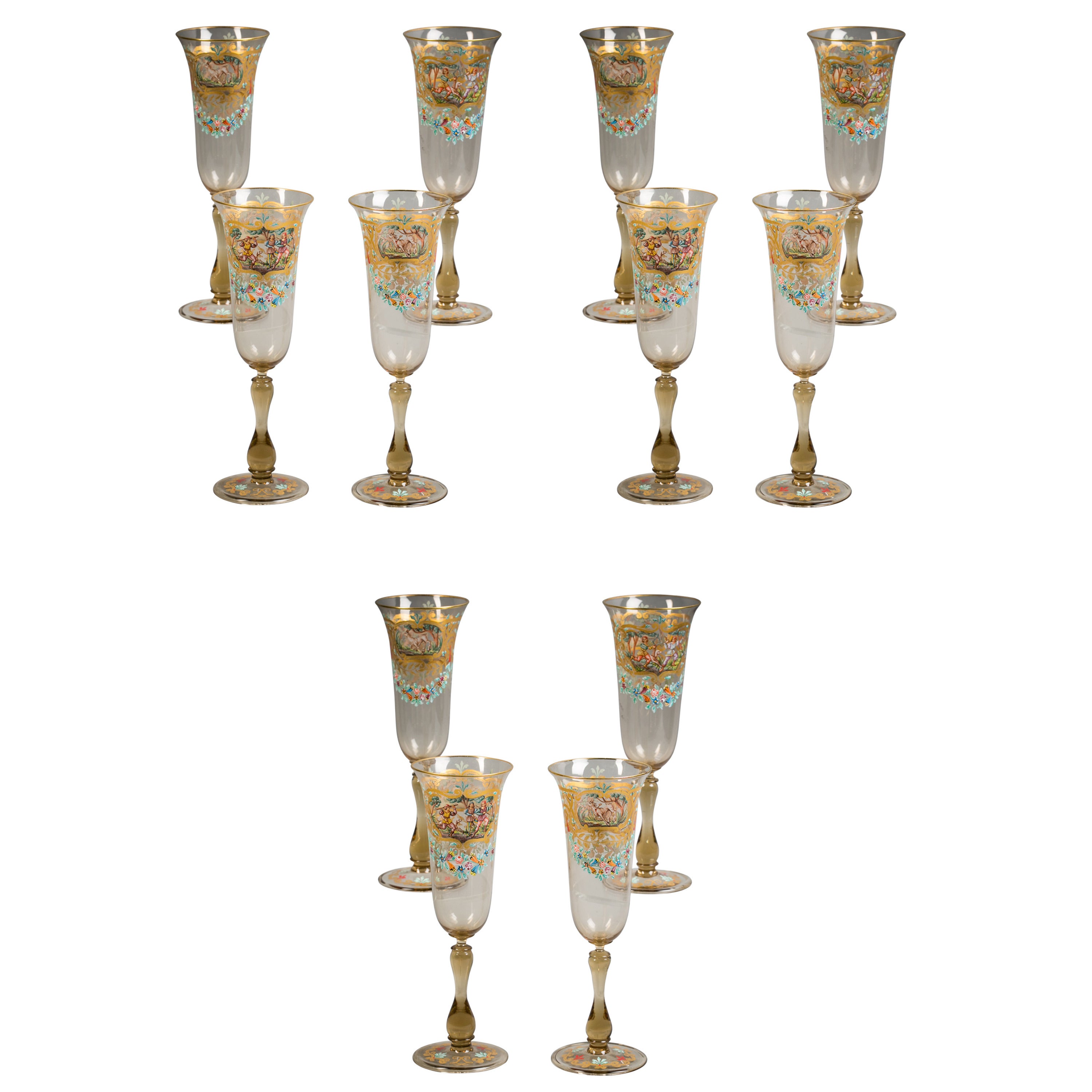 Set of 12 French Goblets, circa 1880