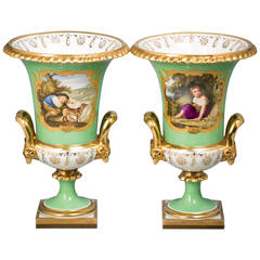 Pair of English Porcelain Vases, Flight Barr and Barr, circa 1820 8