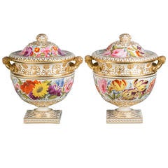 Pair of English Porcelain Covered Vases, Derby, circa 1820 10