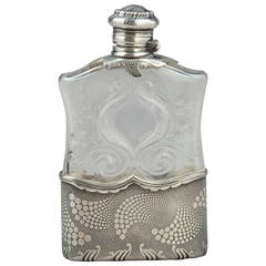 Sterling Silver and Crystal Flask, Tiffany and Co., 1893