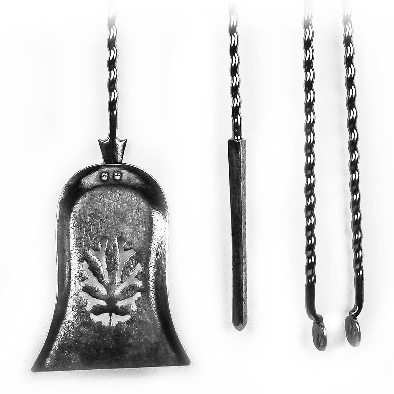 Great Britain (UK) Remarkable Set of English Polished Steel Fire Tools, circa 1790 For Sale