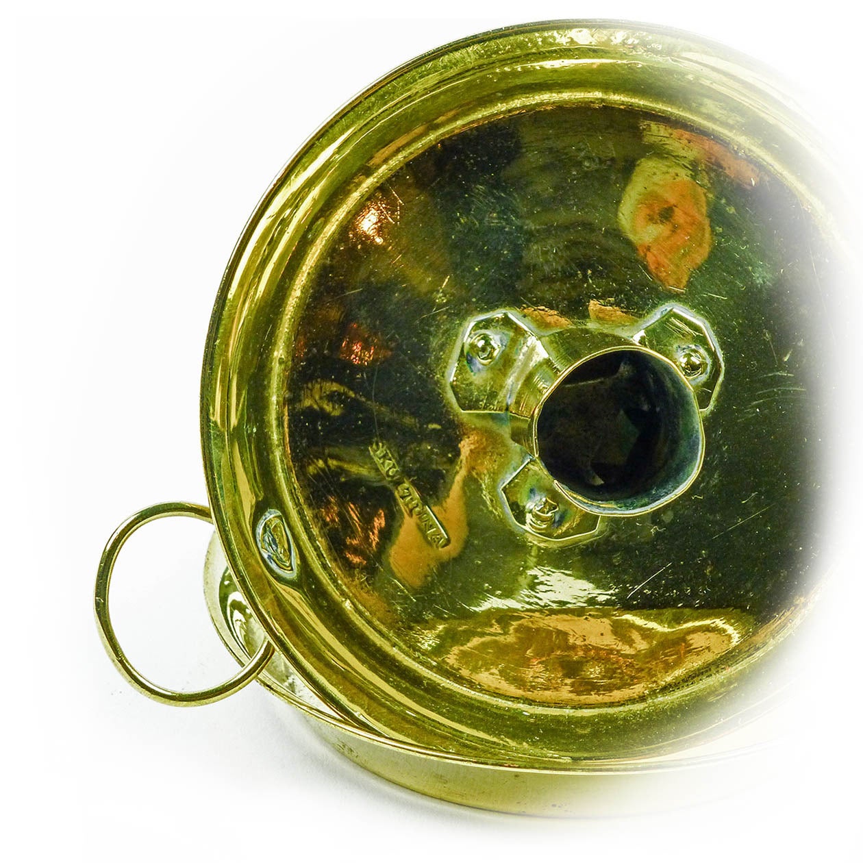 Rare Pair of Swedish Brass Candlesticks Signed “Skultuna” circa 1850