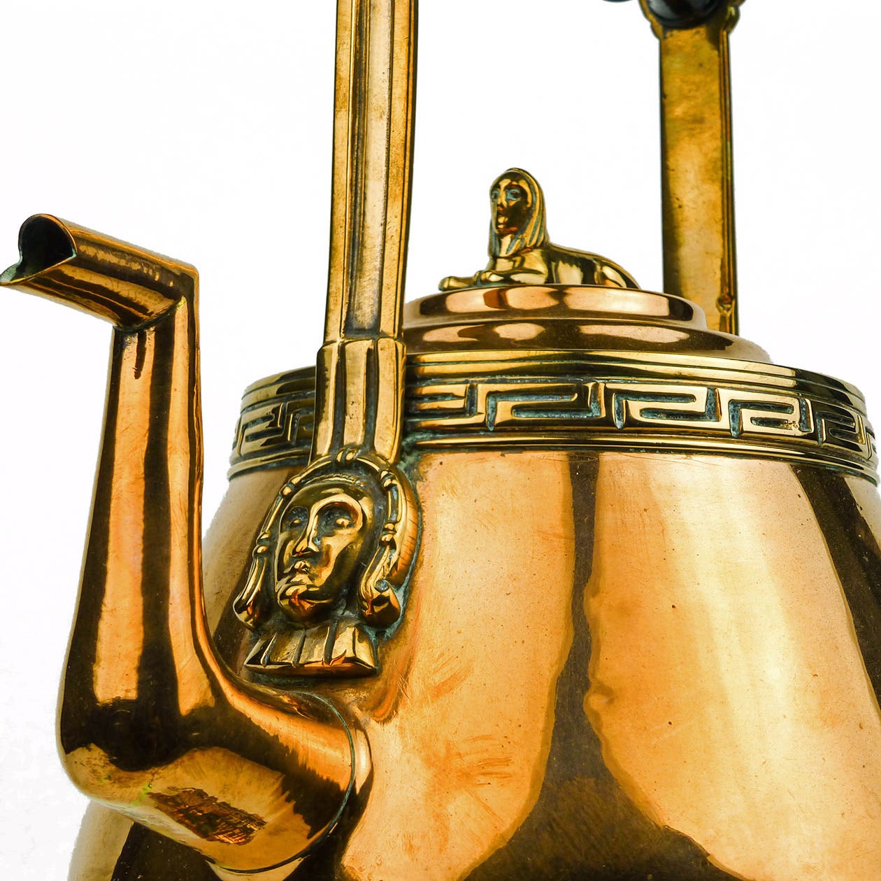 Great Britain (UK) Fabulous English Egyptian Revival Copper Kettle on Stand, circa 1860