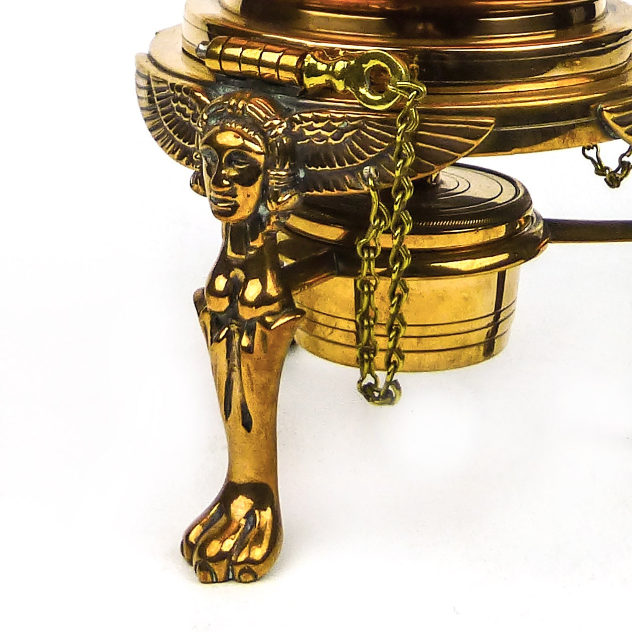 Fabulous English Egyptian Revival Copper Kettle on Stand, circa 1860 In Good Condition In Ambler, PA
