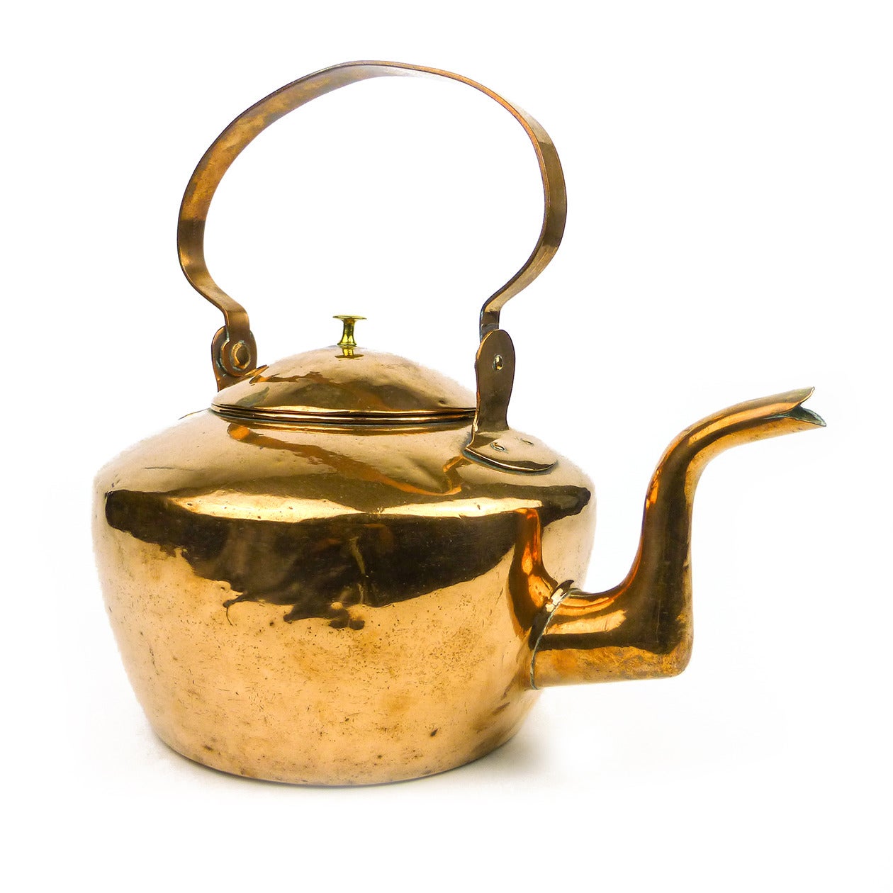 American Copper Tea Kettle Circa 1800. 
Dovetailed.