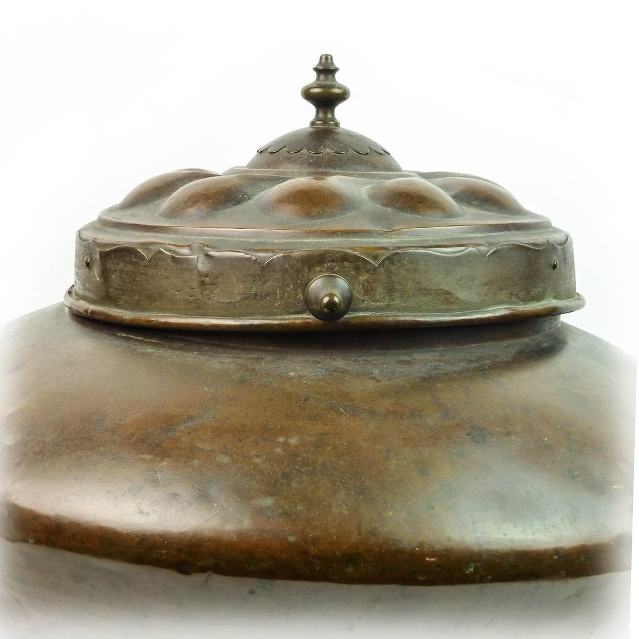 Early French Copper and Brass Water Container, circa 1790 In Good Condition For Sale In Ambler, PA