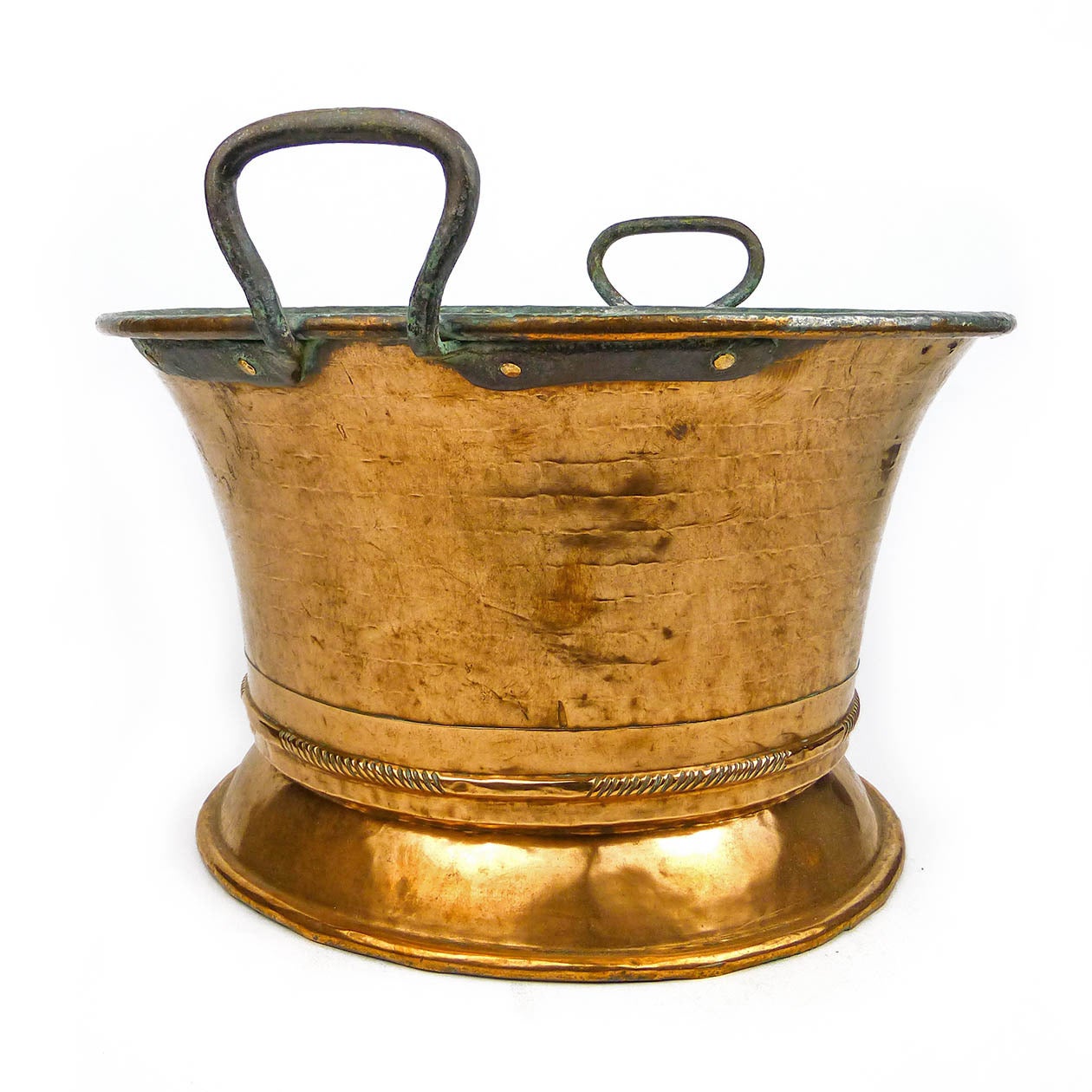 German Two Handled Copper Pot or Jardiniere, circa 1820