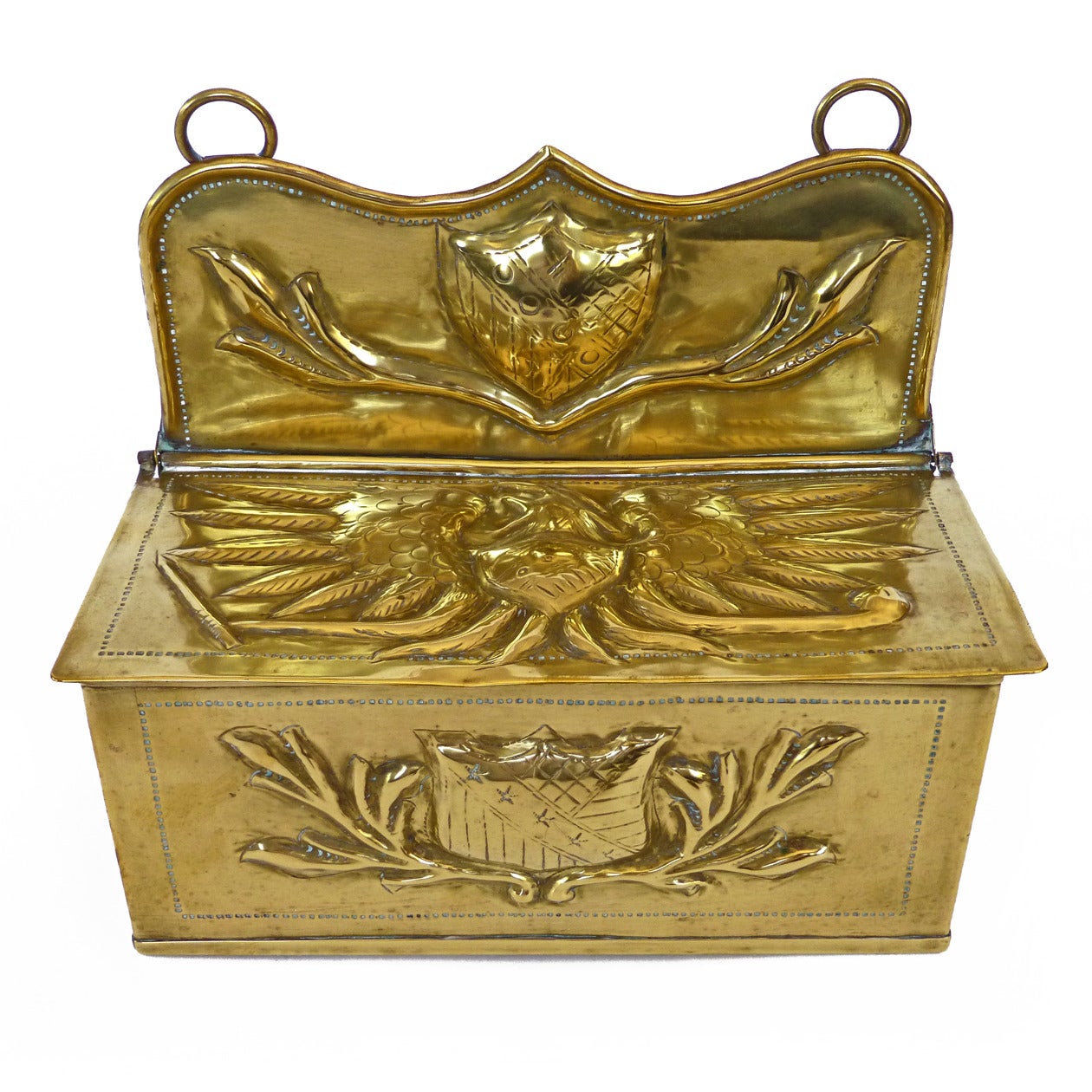 Late 19th Century Dutch Brass Candle Box, circa 1875