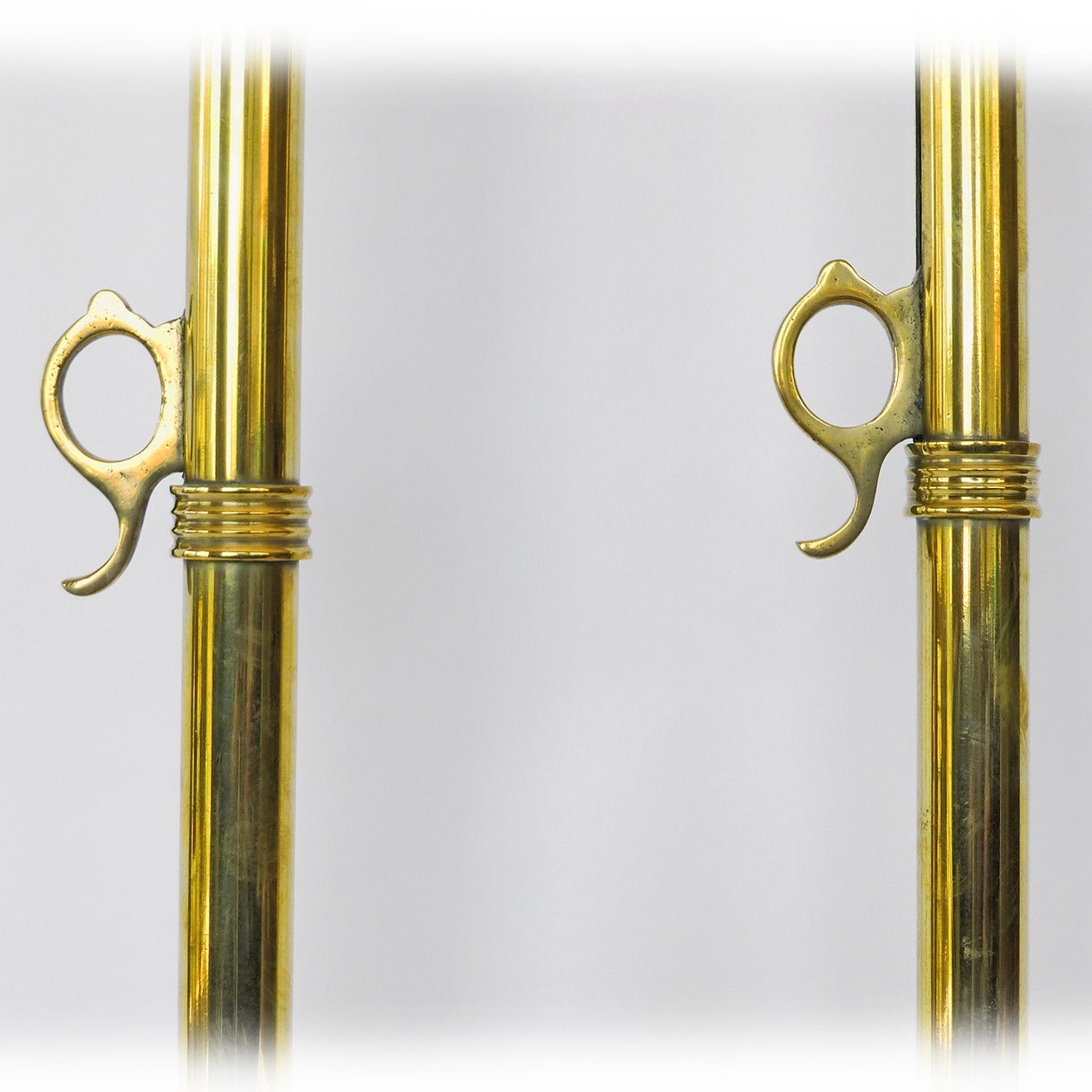 English brass pulpit sticks with side ejectors

circa 1875 

Measure: 20 3/4? height.