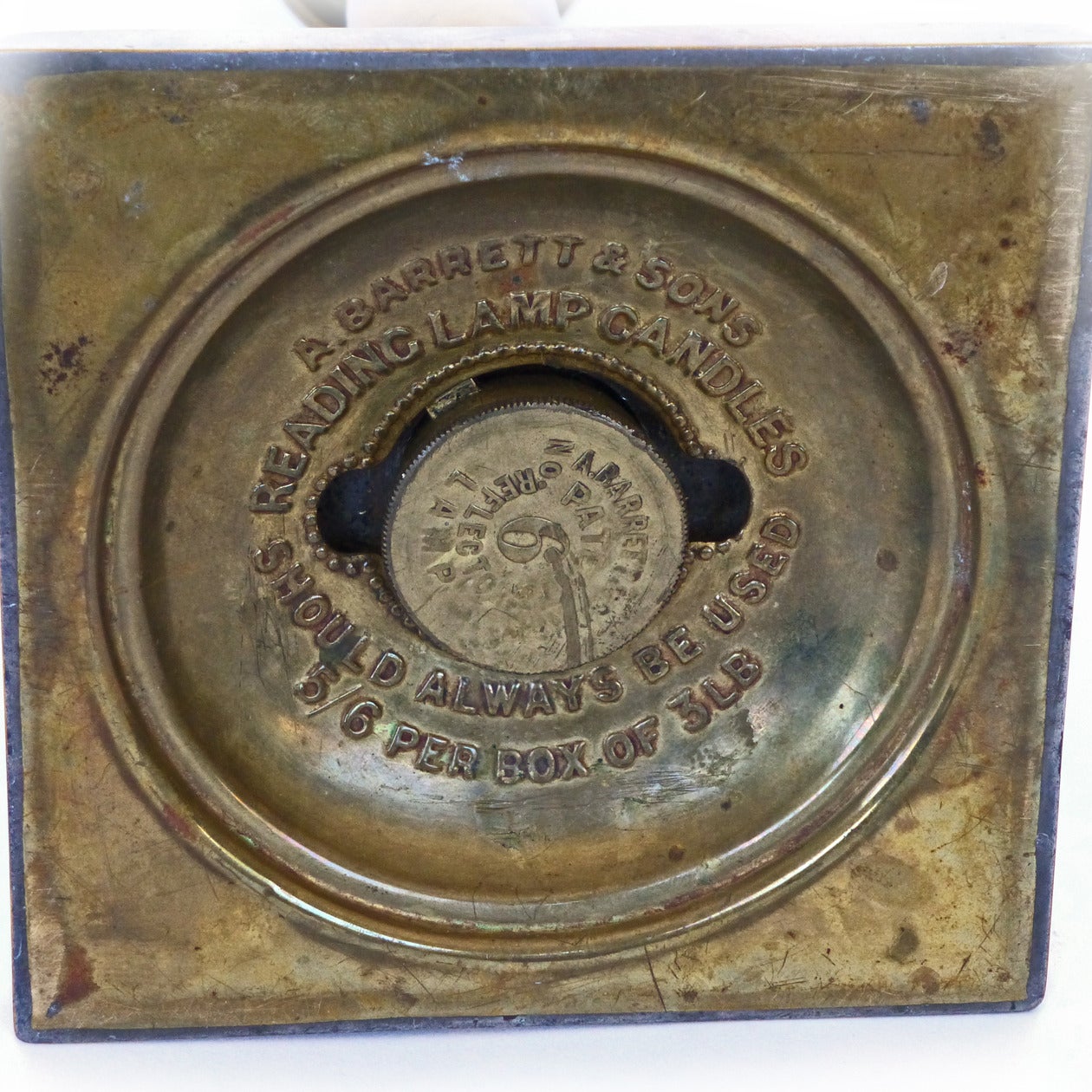 British English Signed Brass Spring Loaded Candlestick, circa 1870 For Sale